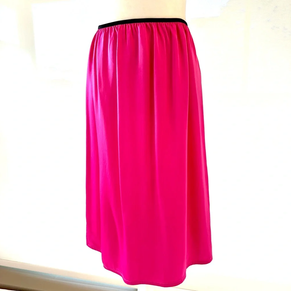 Helmut Lang Vibrant Pink Silk Side Slit Skirt - Picture 5 of 15